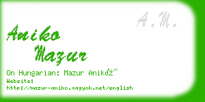 aniko mazur business card